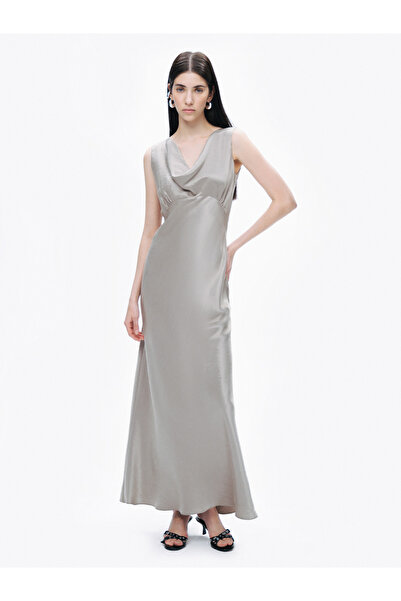Nocturne Degaje Yaka Maxi Elbise