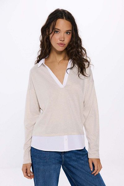 Springfield Combined Shirt Collar T-shirt