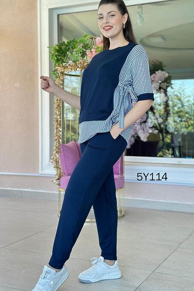 İnce Topuk Poplin Garnished Crystal Fabric Set 	   5Y114