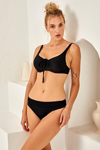 LAPIENO Sliding Detailed Large Size Bikini Suit 4261