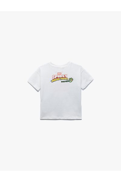 Koton Spiderman Licensed Crew Neck Short Sleeve Back Printed T-Shirt