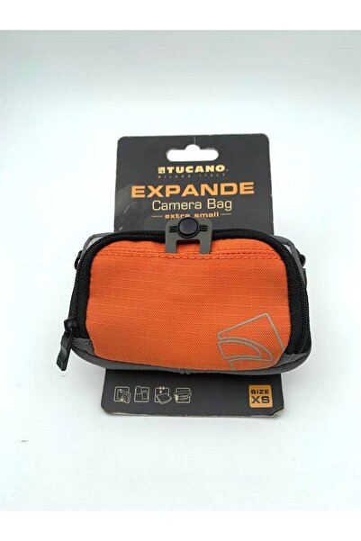 Tucano Expande Xs Kompakt Kamera Çantası Vlog Kamera Uygun 10 X 7 X 3 Cm Turuncu