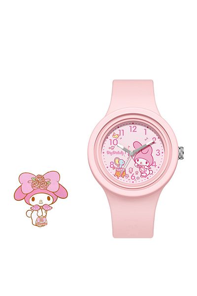 SANRIO My Melody Sanrio Cinnamoroll Watch Kuromi Hello Kitty Silicone Strap Quartz Casual Cartoon Melody Wr