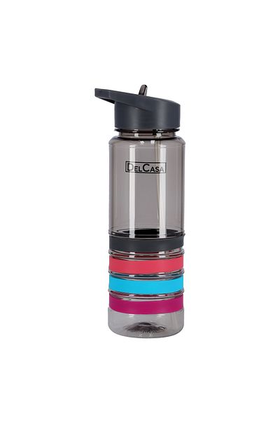 DELCASA 650ML Water Bottle - Portable Cap - Lead Free Water Bottle, Travel Flask