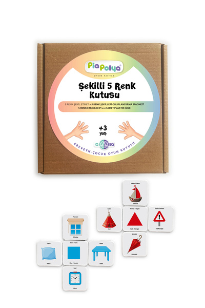 piapolya Şekilli 5 Renk Kutusu | Şekil Etiket | Gruplandırma Magneti | Etkinl...