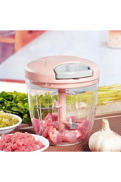 Choice 900ml-Pink 500/900ML Manual Meat Mincer Garlic Chopper Rotate Garlic Press Crusher Vegetable Onion C