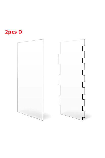 Choice D 2pcs 2pcs Acrylic Cake Scraper Set Decorating Contour Stripe Cake Co...
