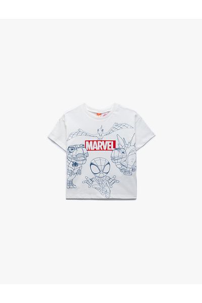 Koton Spiderman Licensed Crew Neck Short Sleeve Back Printed T-Shirt
