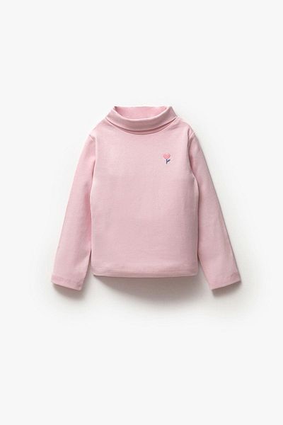 Magu Girl's Cotton Winter Long Sleeve Basic Turtleneck Body Sweatshirt