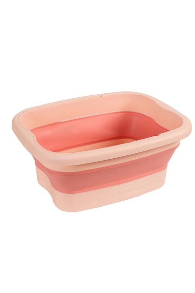 Choice3 pink no lid Foldable Footbath Massage Bucket Soaking Bucket Folding B...