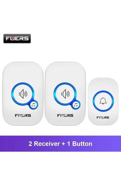 Choice7 European standard 2 Receiver 1 button Fuers Wireless Doorbell Waterpr...