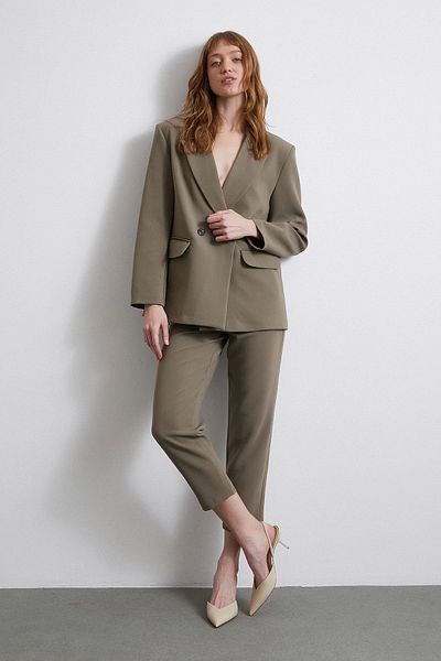 Never more Classic Poly Viscose Jacket Khaki