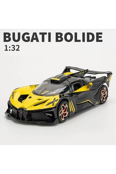 Choice Yellow 1/32 Bugatti Bolide Alloy Sport Car Model Toys Simulation Diecasts Metal Vehicle With Sound L