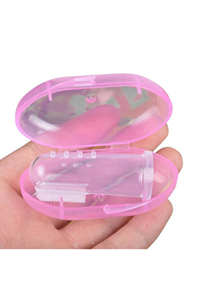 choice2 DUTRIEUX pink box and brush Super Soft Pet Finger Toothbrush Teddy Do...