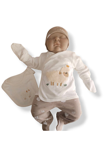 Little Life نسيج عضوي من LITTLE LIFE، خروف حديث الولادة، 5 قطع للجنسين، 100% قطن