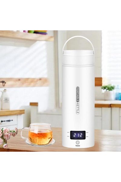 COOYA Portable Electric Tea Kettle, with Temperature Control, 316 Stainless Steel for Milk, Coffee
