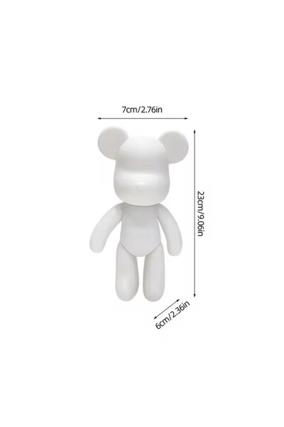 Choice1 bear 23cm New DIY Paint Fluid Animal Bear Rabbit Lucky Dragon White H...