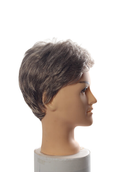 AYTUĞ PERUK Sentetik Erkek Peruk - SS1001-5 - Kırçıllı Gri Beyaz