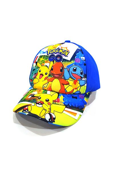 Takara Tomy 48-54cm 2 Pokemon Baseball Cap Pikachu Beach Anime Character Funny Hat Outdoor Sports Ultraviolet Su