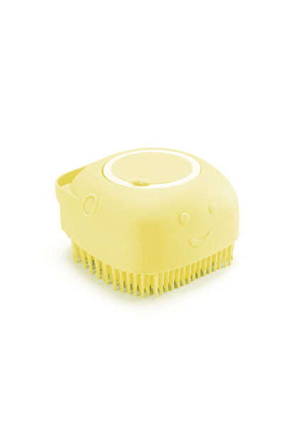 Choice1 Yellow Silicone Pet Bath Brush for Puppy Dogs, 2 in 1 Pet Bath Brush ...