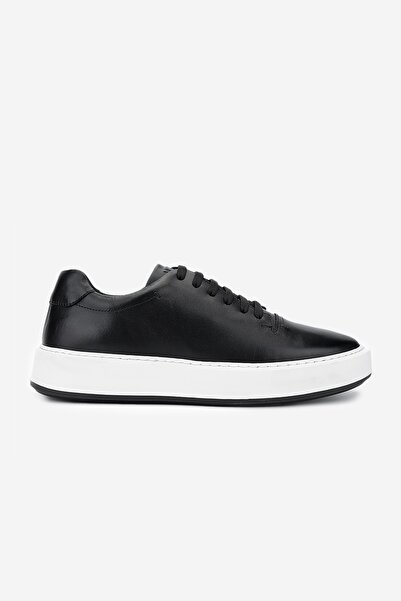 Valmenti Erkek Hakiki Deri Siyah Sneakers & Spor Ayakkabı