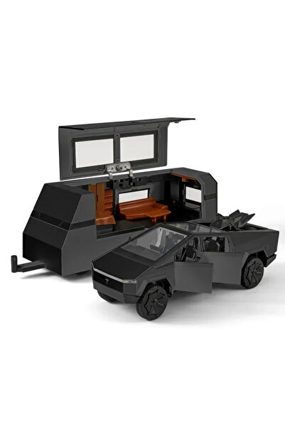 Choice4 سيارة تسلا سايبرتراك كوب رمادية اللون، بمقياس 1:32، مع صندوق، نموذج س...