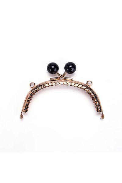 Sultan Oval Black Beaded Burç 10.5 cm Rose