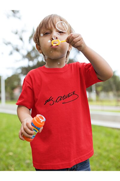 Butik TRIOCĂ CU GÂRĂ DE BICICLETA PENTRU COPII, 100% BUMBAC, CU IMPRIMARE AUTOGRAFĂ K.ATATÜRK