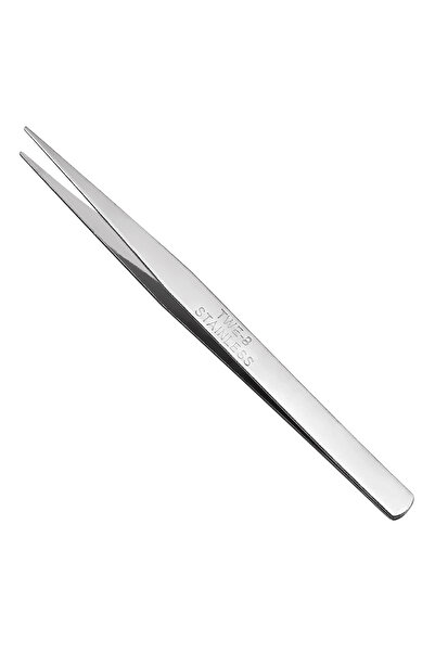 choice2 ملقط TWE-8 فضي من الفولاذ المقاوم للصدأ مع طرف مسنن منحني متعدد الأغر...