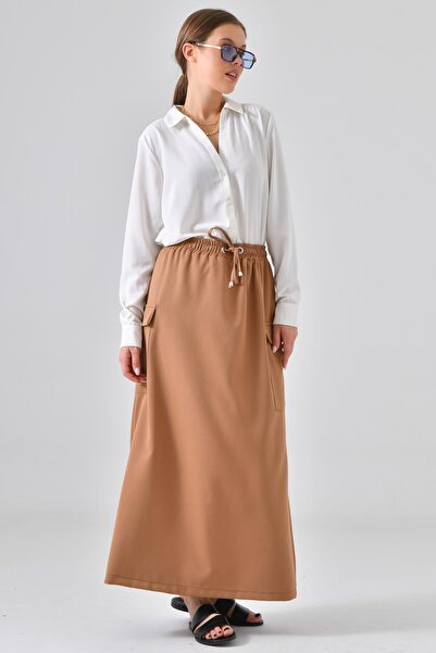 Saade Φούστα Kamel με ελαστική μέση και λεπτομέρεια τσέπης