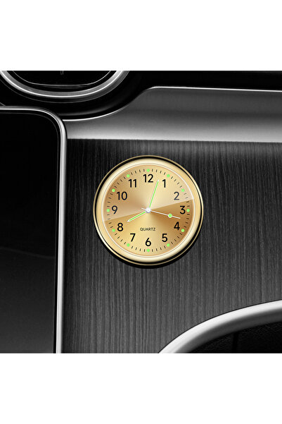 Choice3 Gold 1pc Glow Decorative Clk Car Clk Mini Quartz Analog Car Dashboard...