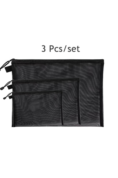 Choice1 3 قطع من حافظات الملفات السوداء A4 A5 A6، حقيبة تخزين من النايلون الش...