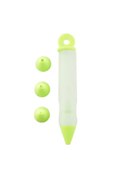 Choice3 قلم سيليكون أخضر للكتابة على الطعام من النوع 2، أدوات تزيين الشوكولات...