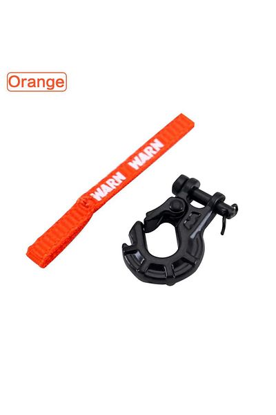 AJRC Orange Rc Car Winch Hook With Winch Pull Strap Tags Decoration For 1/10 Rc Crawler Car Axial Scx10 T