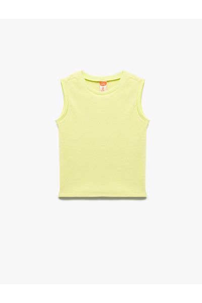 Koton Cotton Ribbed Crew Neck Sleeveless Basic Undershirt