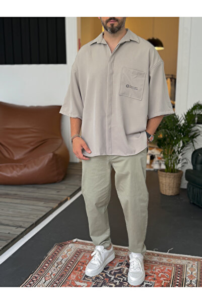 BYBASICMAN Gray Printed Shirt C-1635