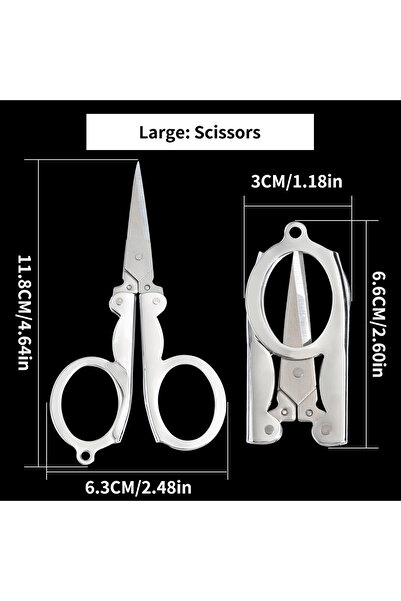 Choice large size 1pcs 1/3pcs Stainless Steel Folding Nail Scissors Portable ...