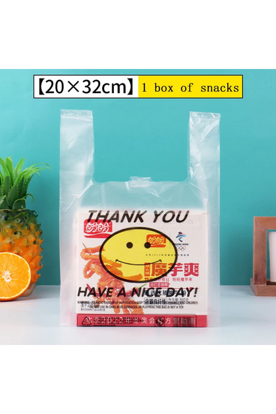 choice2 50Pcs 20x32cm 50 Pcs Plastic Bag 3 Sizes Food Storage Bags with Handl...
