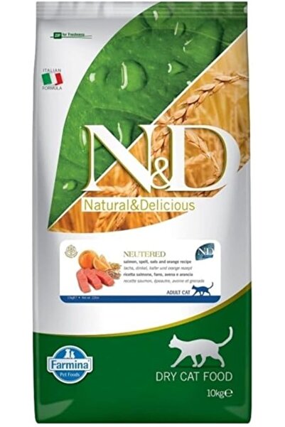 N&D Düşük Tahıllı Somonlu Kısırlaştırılmış Kedi Maması 10 kg