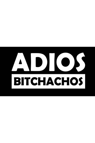 Redline Grafik Adios Bitchachos ملصق سيارة أبيض اللصق