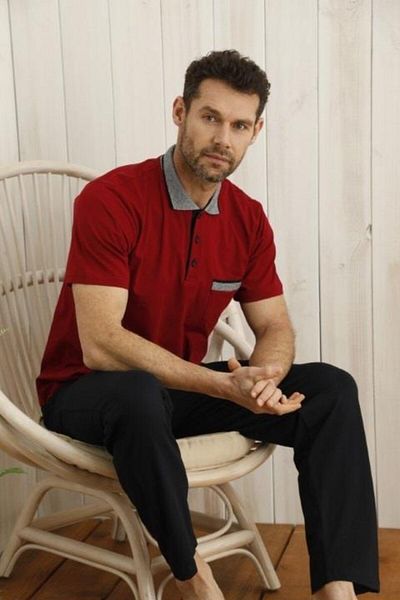 KLY Ανδρική Πιτζάμα Κοστούμι Polo Neck 9052