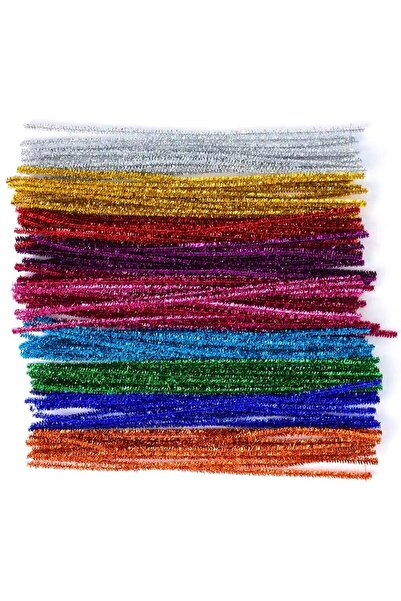 Choice4 100 قطعة من أسلاك نسيج الشنيل الملونة بألوان متنوعة، سيقان ملتوية، جذ...