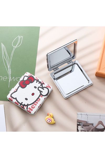 Miniso Hello kitty-D 6.7X7.1CM Sanrio Series Hello Kitty Kawaii Cartoon Anime Frame PU Leather Girly Heart