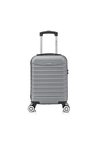Quasar & Co. Troler Cabina ®,line,40x30x20cm,fermoar Antifurt,cifru,4 Roti 360°,abs,argintiu