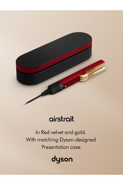 DYSON Airstrait™ أحمر مخملي ذهبي