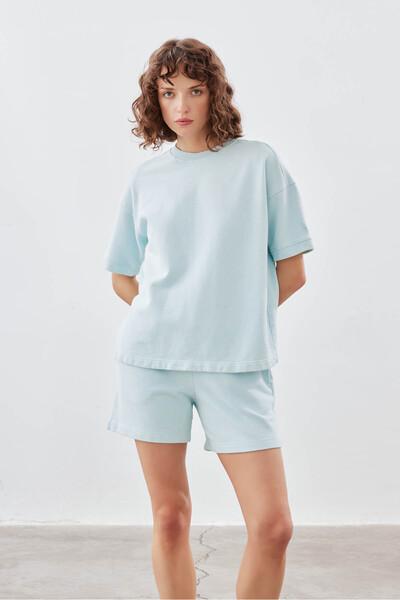 Hays Kadın Pamuklu Yıkamalı Üç İplik Kısa Kollu T-shirt