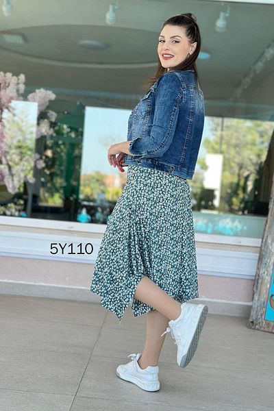 İnce Topuk Asymmetrical Cut Skirt 5Y110