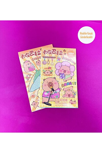 Gift Moda Capybara Tasarımlı Sticker Defteri