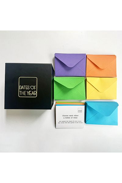 fulina A Year of Dates,With a Box and 52 Envelope,Romantic Christmas and Valentines Day Couples Gift