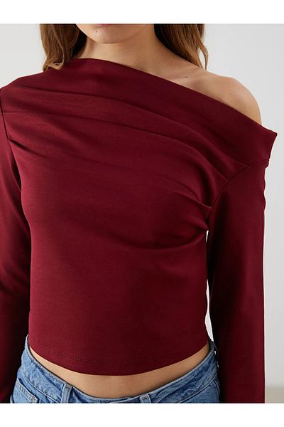 LC Waikiki Γυναικείο κορμάκι XSIDE Black Boat Neck